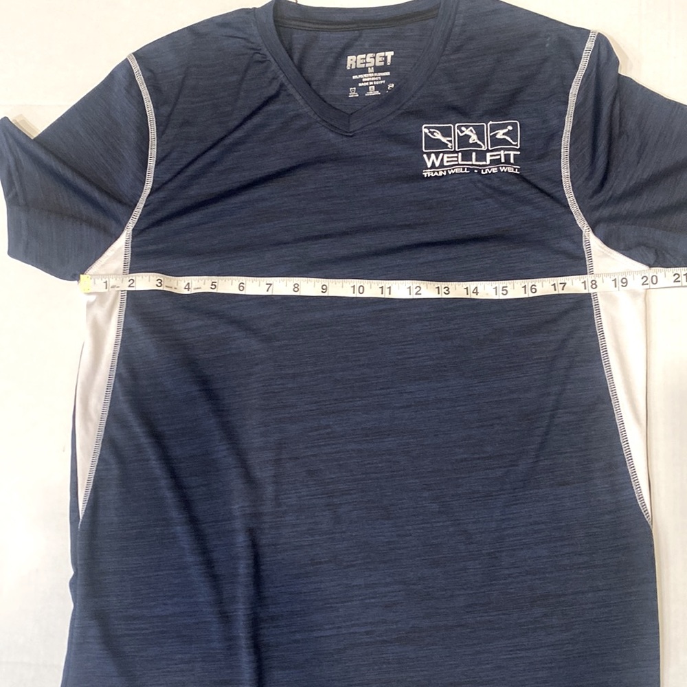 RESET PLATINUM Athletic Active Performance NWT TEE Dark Navy/Black     SIZE M - Picture 6 of 11